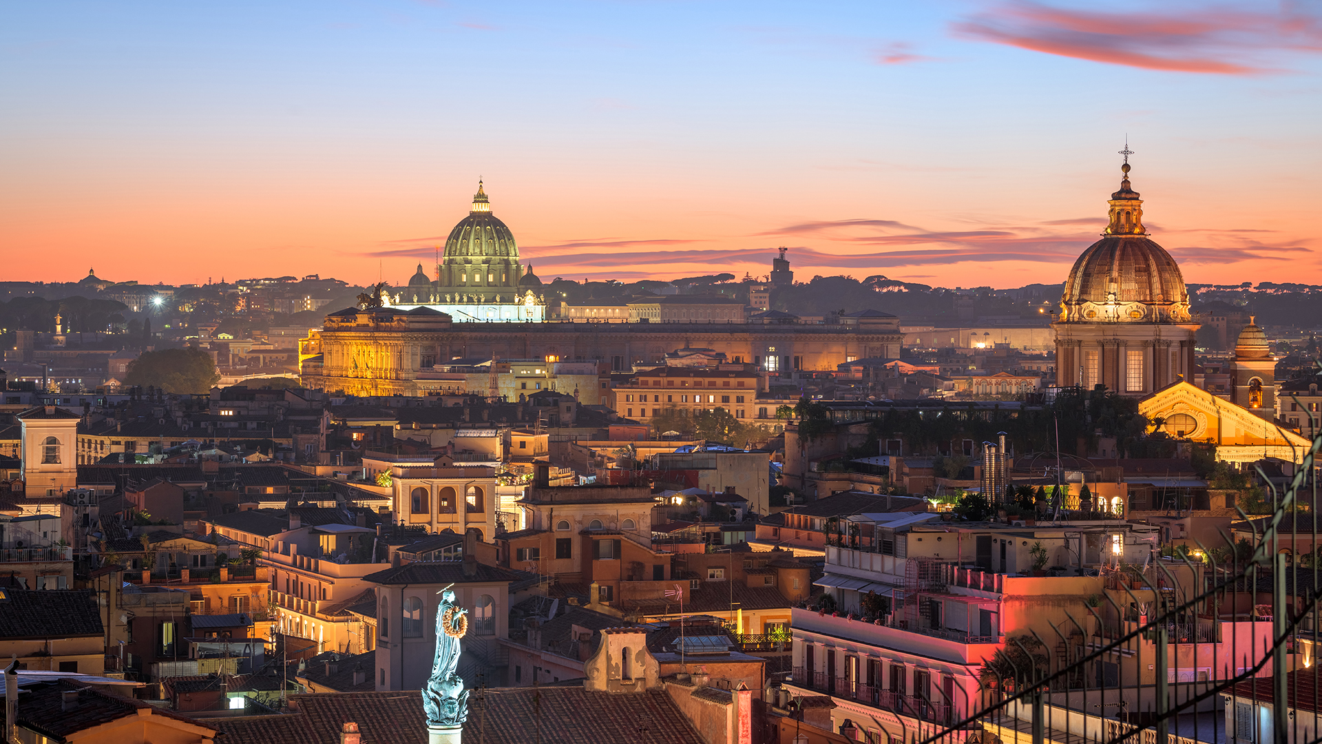 Rome, Italy Skyline at Dusk